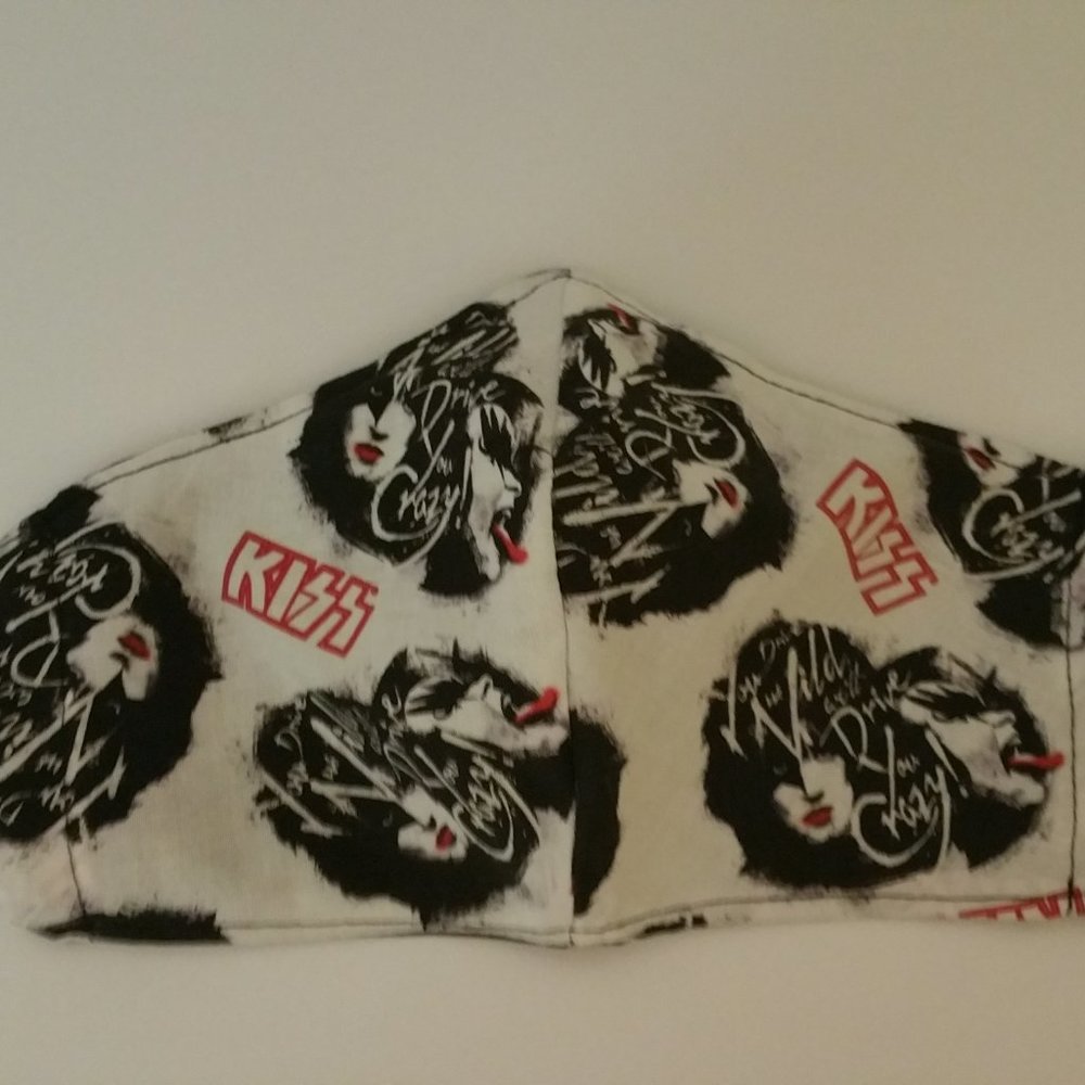 Face Mask "KISS" Rock & Roll "Lets Rock"